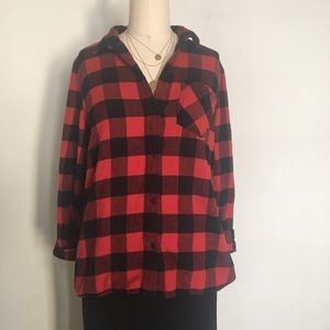Madewell red lumberjack flannel shirt